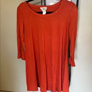 Women's Orange Sparkle Dress